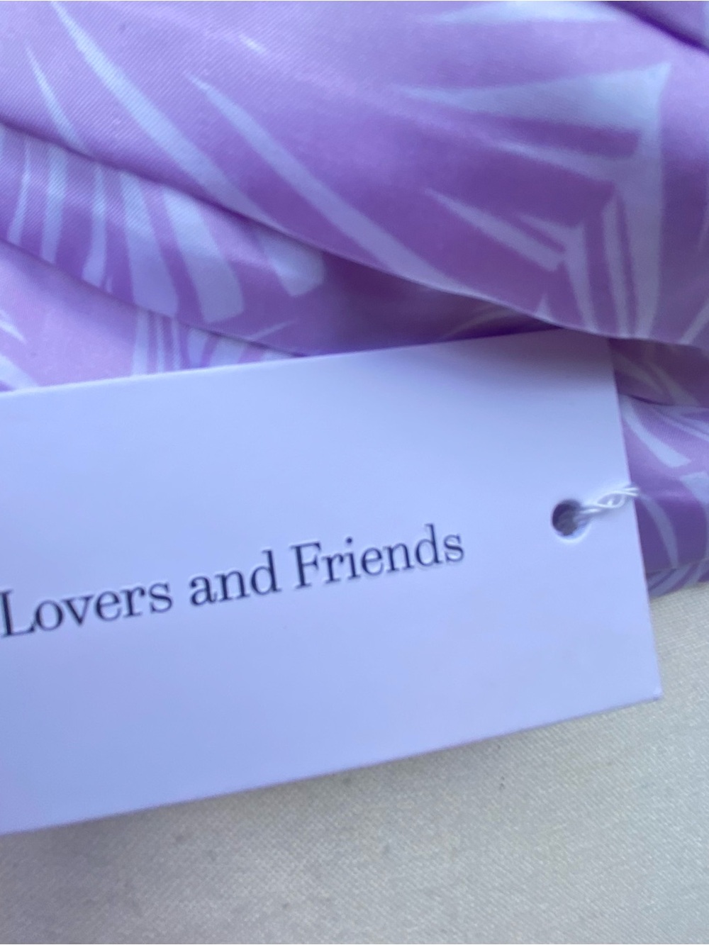 Lovers and Friends Purple & White Print Halter Top Size Small - Picture 6 of 7